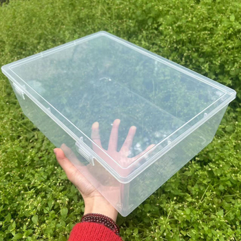 Transparentna plastična kutija za skladištenje, PP materijal, 100% nov, kapacitet 6500, otporna na prašinu