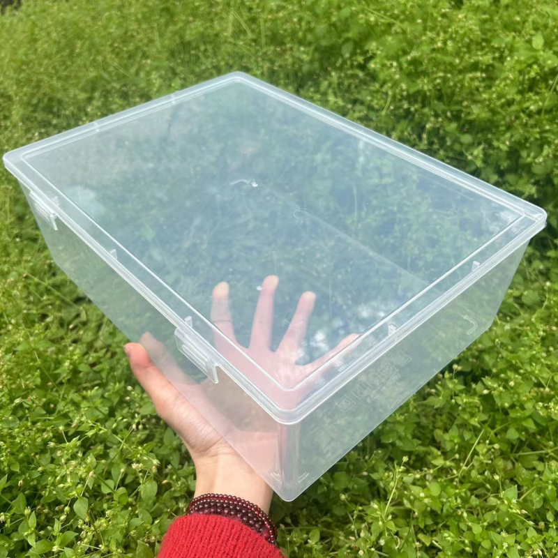Transparentna plastična kutija za skladištenje, PP materijal, 100% nov, kapacitet 6500, otporna na prašinu