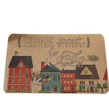 Ленена противохлъзгаща подложка за баня и вход, абсорбираща влага, миеща се