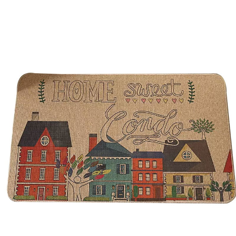 Ленена противохлъзгаща подложка за баня и вход, абсорбираща влага, миеща се