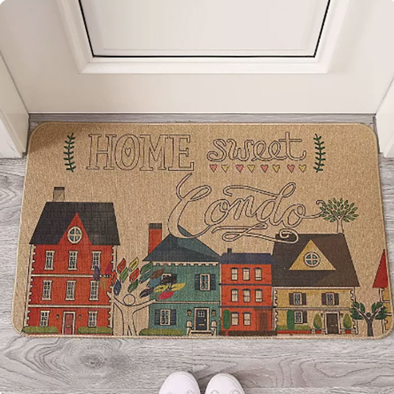 Ленена противохлъзгаща подложка за баня и вход, абсорбираща влага, миеща се