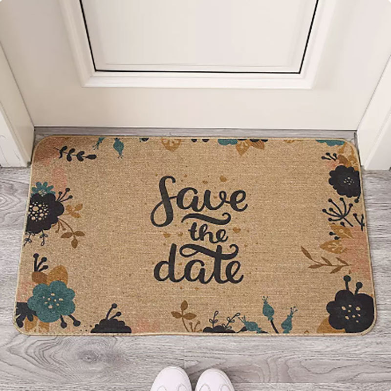 Ленена противохлъзгаща подложка за баня и вход, абсорбираща влага, миеща се