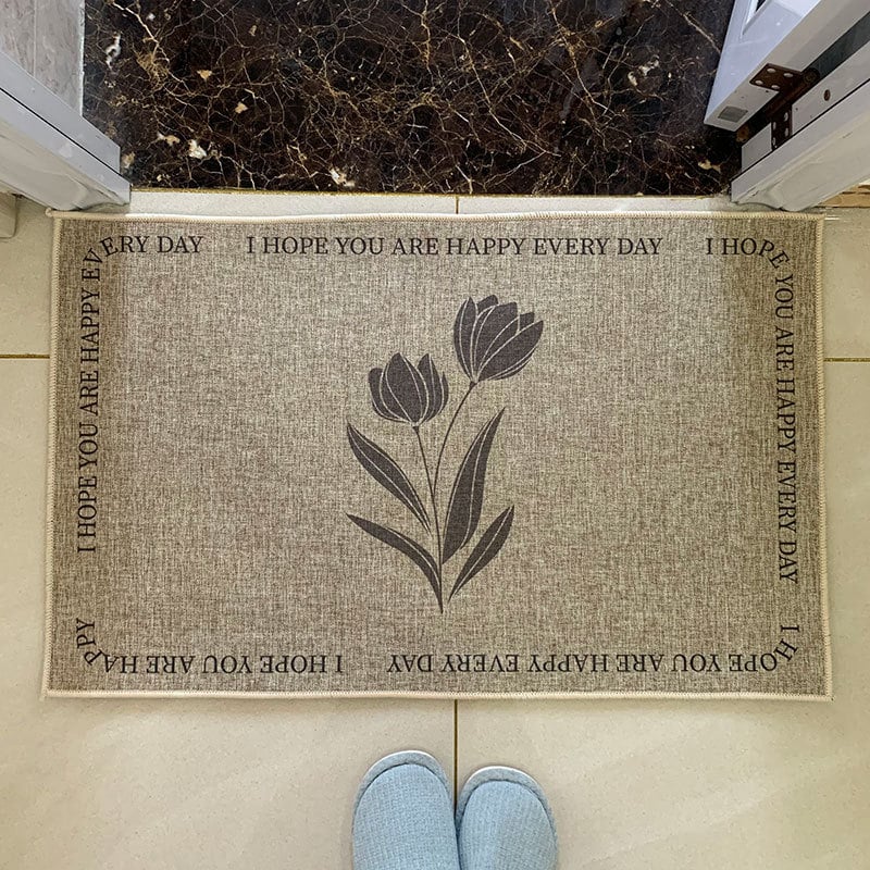 Ленена противохлъзгаща подложка за баня и вход, абсорбираща влага, миеща се