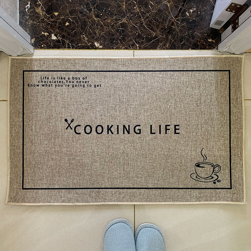 Ленена противохлъзгаща подложка за баня и вход, абсорбираща влага, миеща се