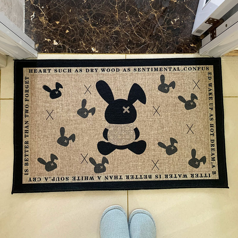 Ленена противохлъзгаща подложка за баня и вход, абсорбираща влага, миеща се