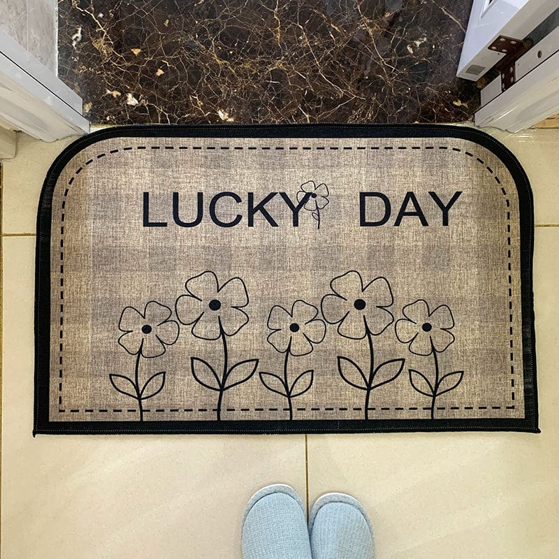 Ленена противохлъзгаща подложка за баня и вход, абсорбираща влага, миеща се