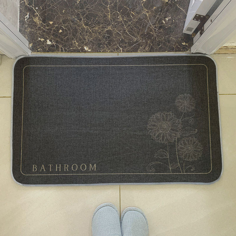 Ленена противохлъзгаща подложка за баня и вход, абсорбираща влага, миеща се