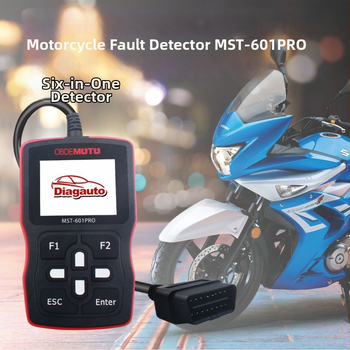 Motocykel Diagnostický skener MST-601PRO – podpora OBD-NIV, kompatibilita s Honda/Suzuki/Yamaha/Delphi, napájanie 12–14V, prevádzková teplota 0–40°C