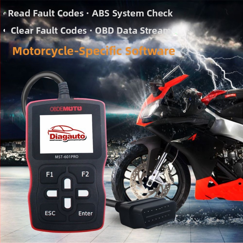 Motocykel Diagnostický skener MST-601PRO – podpora OBD-NIV, kompatibilita s Honda/Suzuki/Yamaha/Delphi, napájanie 12–14V, prevádzková teplota 0–40°C