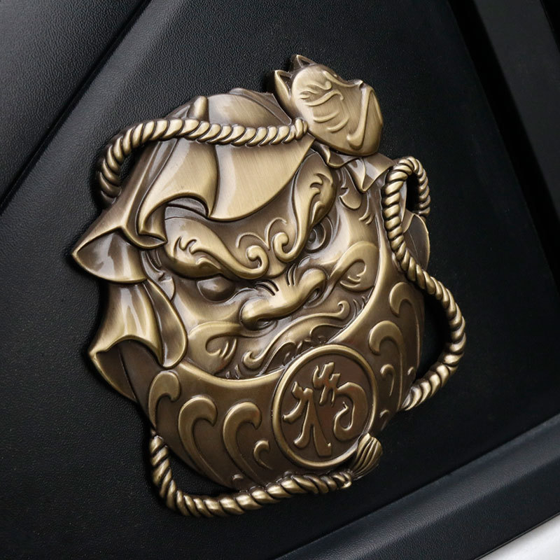 Metalna auto-emblema naljepnica, stil Damo; cinkova legura; karoserijska naljepnica; montaža ljepilom; snažno ljepilo