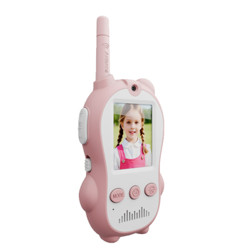 Walkie-Talkie vizual pentru copii – Unitate completă, Model Small Animal Walkie-Talkie, Gama până la 1,5 km, Baterie Li-Ion 650 mAh, Ecran