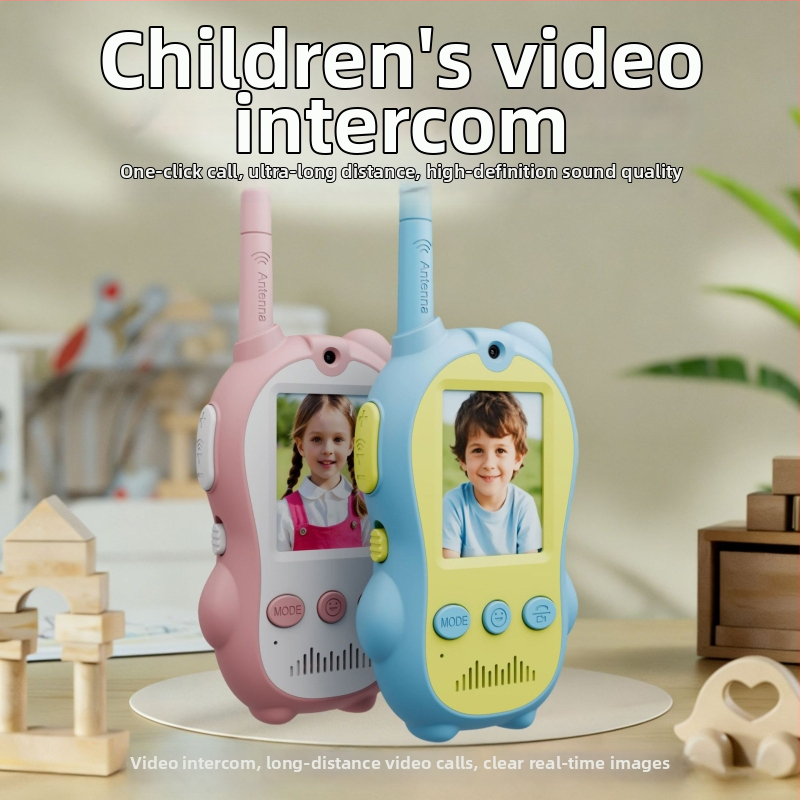 Vizuálny detský vysielač – Kompletná jednotka, Model Small Animal Walkie-Talkie, Rozsah do 1,5 km, 650 mAh Li-ion batéria, Displej