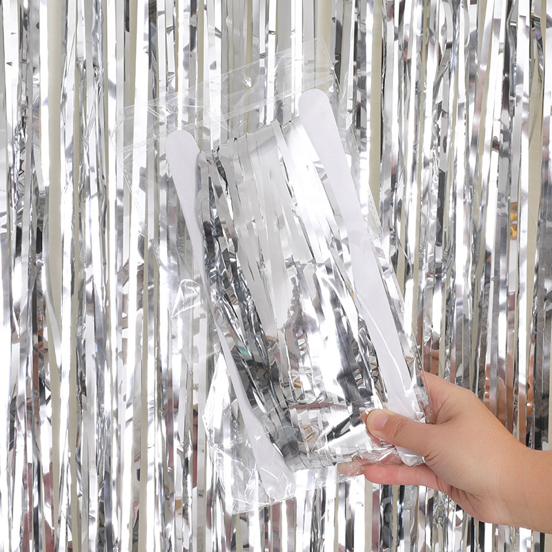 Dekorativni rekviziti za scenu – Rain Curtain Backdrop, plastični materijal, dekorativna traka za vjenčanja i zabave