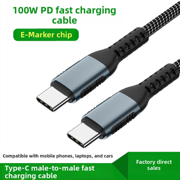 Type-C na Type-C kabel za brzo punjenje s E-marker čipom, PD100W, za mobitele, prijenosna računala i vozila