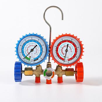 Autóklíma vákuumnyomásmérő, modell 536g, kétmérős szeleppel; csatlakozás: 1; pontosság: 1; kompatibilis R22/R134A