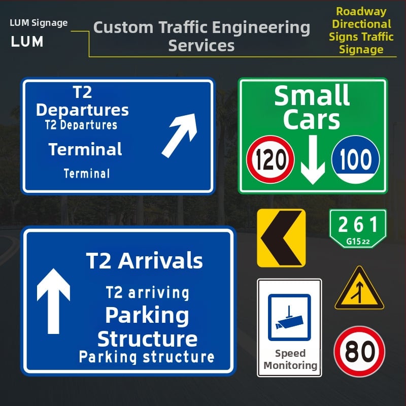 Gradski prometni znakovi – pravokutni aluminijski znak s ravnim reflektirajućim filmom, natpis + film