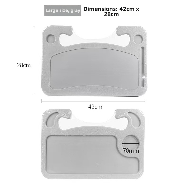 Stolík na volant v aute — multifunkčná plastová tácka so snap-in montážou, univerzálna kompatibilita