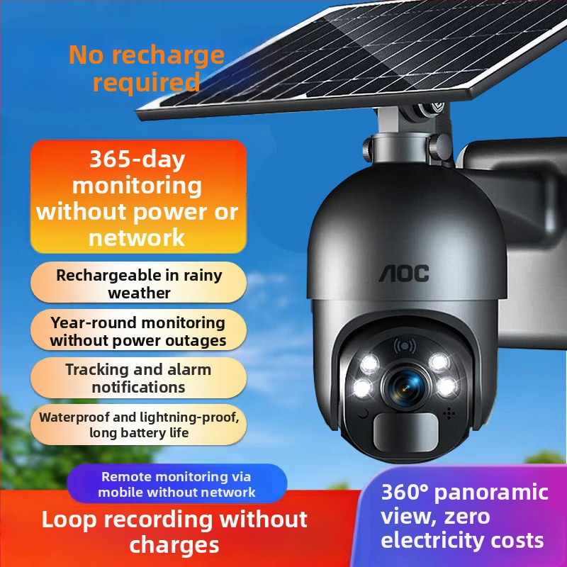 Камера за видеонаблюдение с AI: интерком в реално време, разпознаване на хора и мобилно проследяване; Type-C интерфейс; ABS корпус; захранване 70–90V