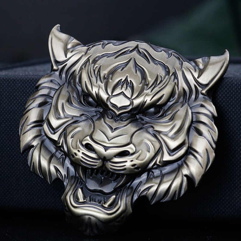 Autó karosszéria matrica tigárfej motívummal, cink ötvözetből, Tigra év témájú, testreszabható, erős tapadás, animált mintázat, ragasztással telepíthető