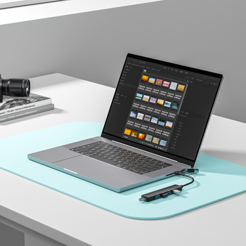 USB-C 5-в-1 хъб за лаптоп и автомобил, модел JL-101G, USB 3.0 5 Gbps, без външно захранване