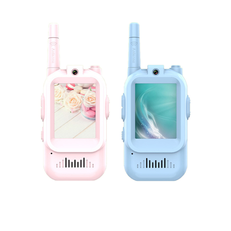 Interfon video pentru copii pentru distanțe lungi, wireless, ecran de 2.0 inch, baterie litiu 650 mAh, rezistent la praf