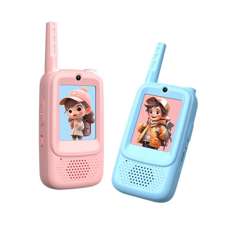 Interfon video pentru copii pentru distanțe lungi, wireless, ecran de 2.0 inch, baterie litiu 650 mAh, rezistent la praf