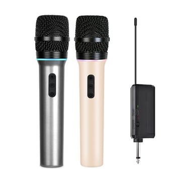 WX72 Vezeték nélküli kettős mikrofonos rendszer beépített újratölthető akkumulátorral (1200-2000 mAh), kardioid dinamikus mikrofonok, frekvenciasugár 60 Hz-15 kHz, akkumulátor élettartam több mint 12 óra