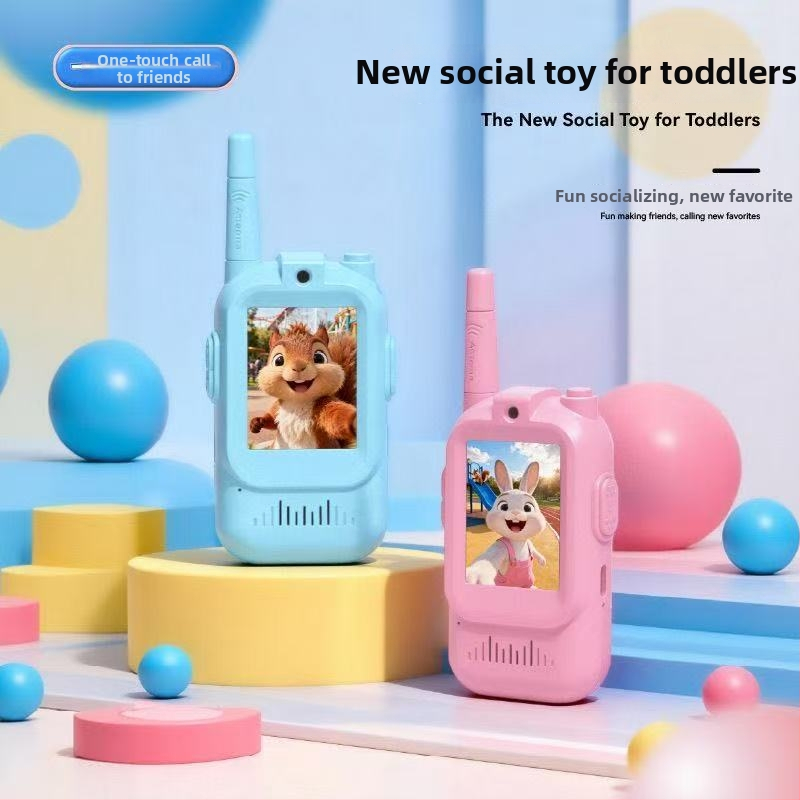 Detské video walkie-talkie – dlhý dosah, bezdrôtové, Type-C nabíjanie, pre vek 7–14 rokov, 3C certifikácia 2025182202069864