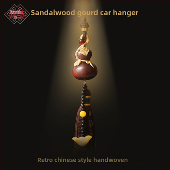 Dragon Knot interiérový visací doplnok do auta - drevo - prispôsobenie na objednávku - čínske tradičné štýl - vnútorný dekor auta