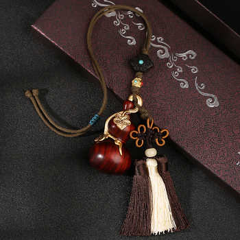 Dragon Knot automobilni interijer viseći ukras - drvo - prilagodba po narudžbi - kineski tradicionalni stil - unutarnje uređenje automobila