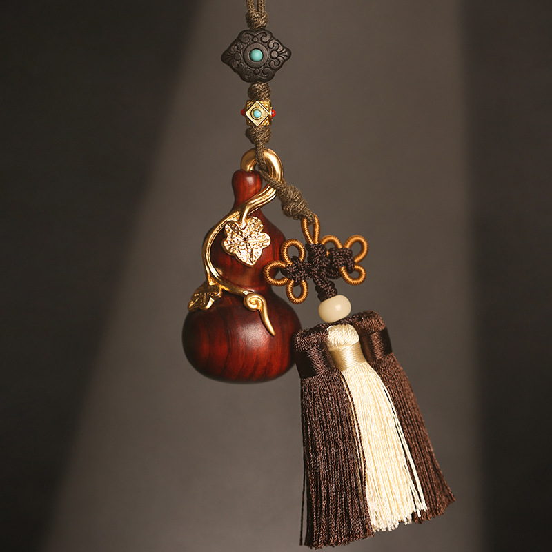 Dragon Knot automobilni interijer viseći ukras - drvo - prilagodba po narudžbi - kineski tradicionalni stil - unutarnje uređenje automobila