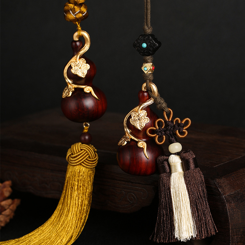 Dragon Knot automobilni interijer viseći ukras - drvo - prilagodba po narudžbi - kineski tradicionalni stil - unutarnje uređenje automobila