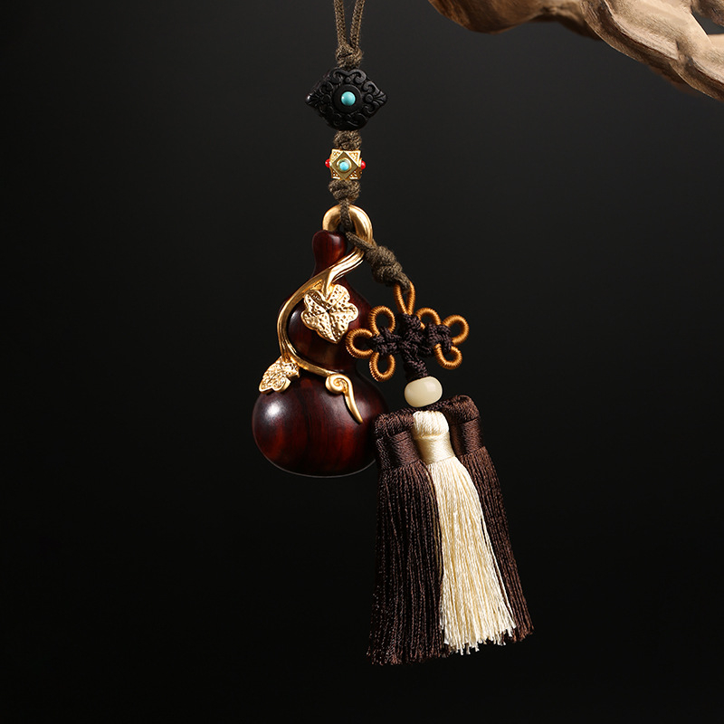 Dragon Knot automobilni interijer viseći ukras - drvo - prilagodba po narudžbi - kineski tradicionalni stil - unutarnje uređenje automobila