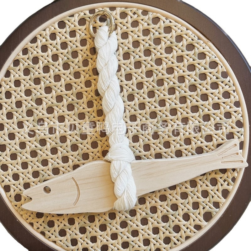 Fából készült hal alakú függő, kézműves, koreai stílus, Zhejiang eredet