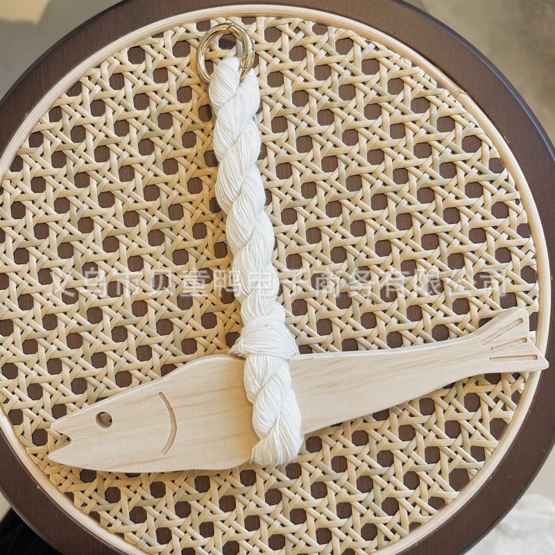 Fából készült hal alakú függő, kézműves, koreai stílus, Zhejiang eredet