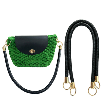 Πλεκτός δερμάτινος ιμάντας με χειρολαβή για τσάντες — PU δέρμα, μειώνει το φόρτο, αξεσουάρ αποσκευών, Άνοιξη 2025