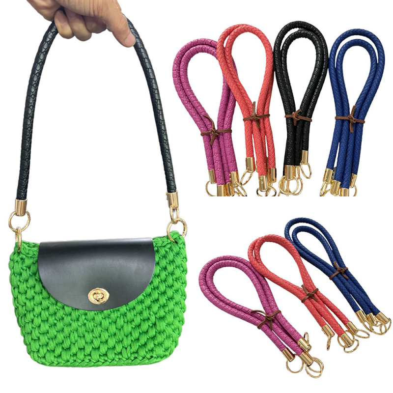 Πλεκτός δερμάτινος ιμάντας με χειρολαβή για τσάντες — PU δέρμα, μειώνει το φόρτο, αξεσουάρ αποσκευών, Άνοιξη 2025