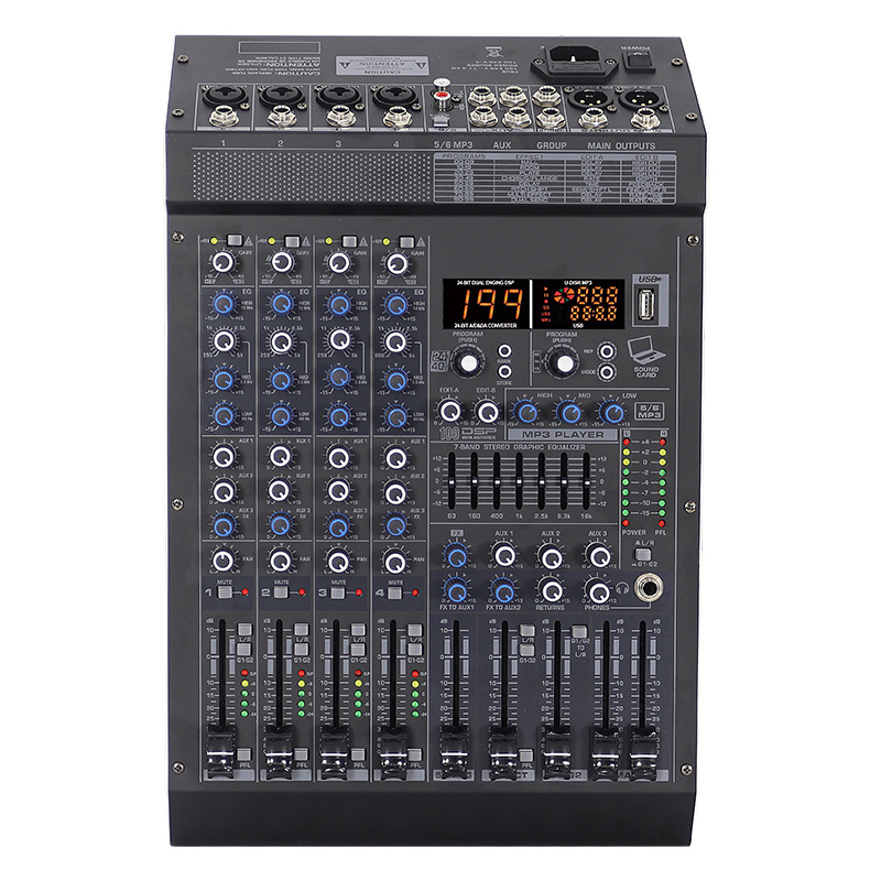 Μίκτης 4/6/8 καναλιών με 199 εφέ, USB, Bluetooth και 7-ζώνης Master Control