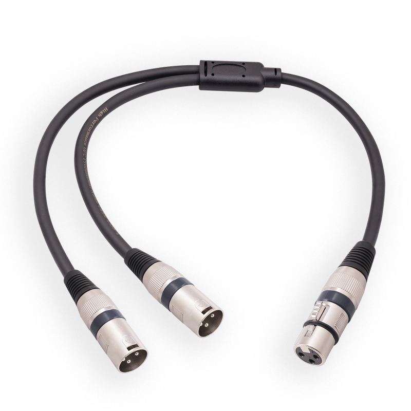 REXLIS XLR kabel 1 na 2, dvostruko oklopljen, bakreni vodnik, niklani premaz, model 2055YMMF-05