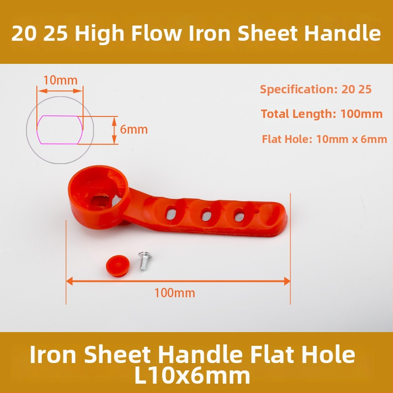 Ručka za kuglični ventil, PPR čelično jezgro, plastični prekidač, duga ručka
