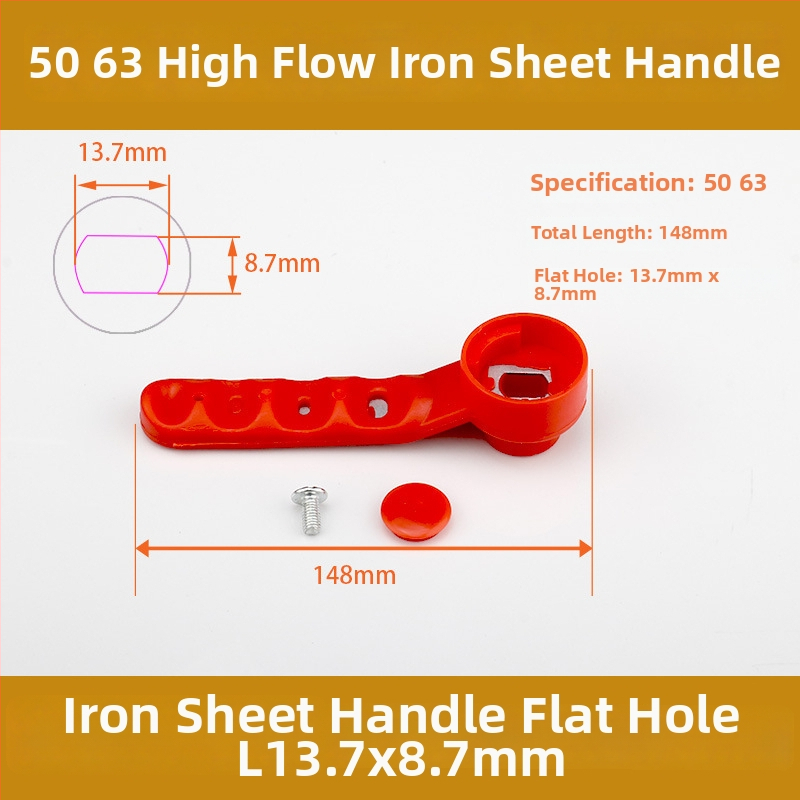 Ručka za kuglični ventil, PPR čelično jezgro, plastični prekidač, duga ručka