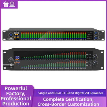 Kétsávos 31-sávos számítógépes equalizer professzionális otthoni és színpadi használatra — Prnoeet, 110-220V, 2.7 kg, digitális hangoló