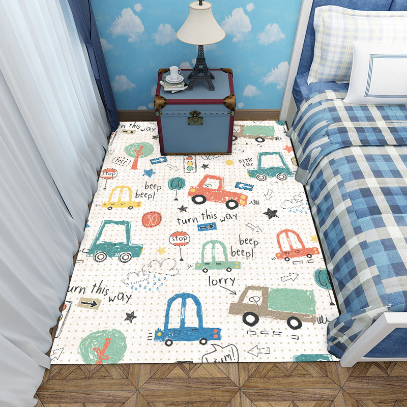 Подов килим противохлъзгащ се, удебелен, машинно пране, персонализирана шарка с карикатурен мотив