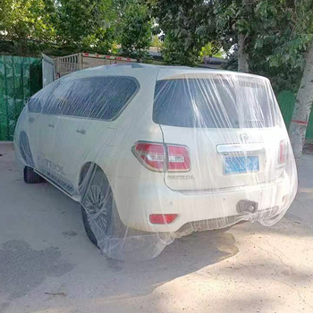 Pokrov za automobil s prilagođenim logom, jednokratni, proziran, otporan na kišu i prašinu, plastični prozirni pokrov za auto — Marka Yy; Materijal: Drugo; Prilagodba: Da; Primjenjivi modeli: Razni