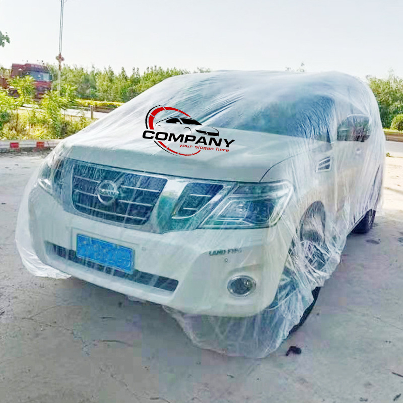Pokrov za automobil s prilagođenim logom, jednokratni, proziran, otporan na kišu i prašinu, plastični prozirni pokrov za auto — Marka Yy; Materijal: Drugo; Prilagodba: Da; Primjenjivi modeli: Razni