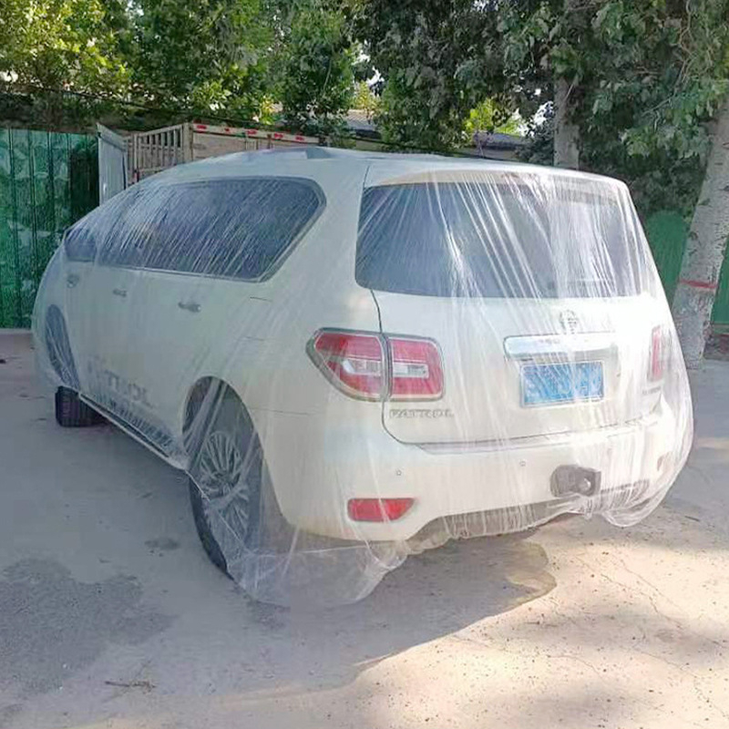 Pokrov za automobil s prilagođenim logom, jednokratni, proziran, otporan na kišu i prašinu, plastični prozirni pokrov za auto — Marka Yy; Materijal: Drugo; Prilagodba: Da; Primjenjivi modeli: Razni