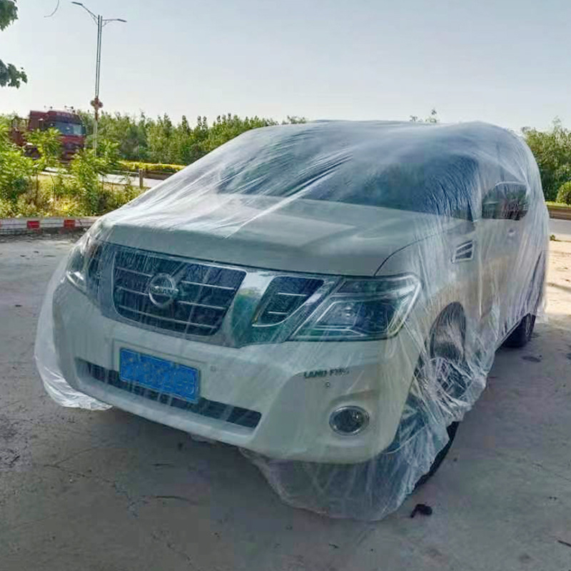 Pokrov za automobil s prilagođenim logom, jednokratni, proziran, otporan na kišu i prašinu, plastični prozirni pokrov za auto — Marka Yy; Materijal: Drugo; Prilagodba: Da; Primjenjivi modeli: Razni