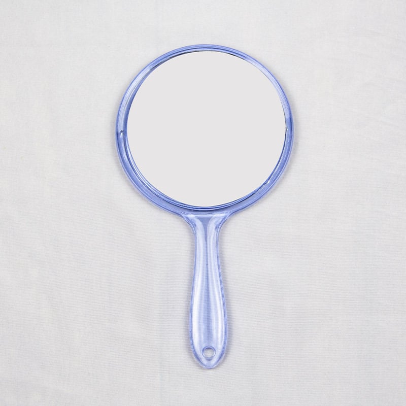 Καθρέφτης με λαβή, διπλής όψεως, με μεγεθυντικό φακό, φακός από αλουμίνιο, πλαίσιο PU/PS/PVC