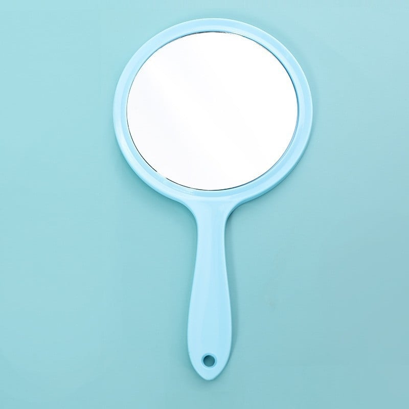 Καθρέφτης με λαβή, διπλής όψεως, με μεγεθυντικό φακό, φακός από αλουμίνιο, πλαίσιο PU/PS/PVC