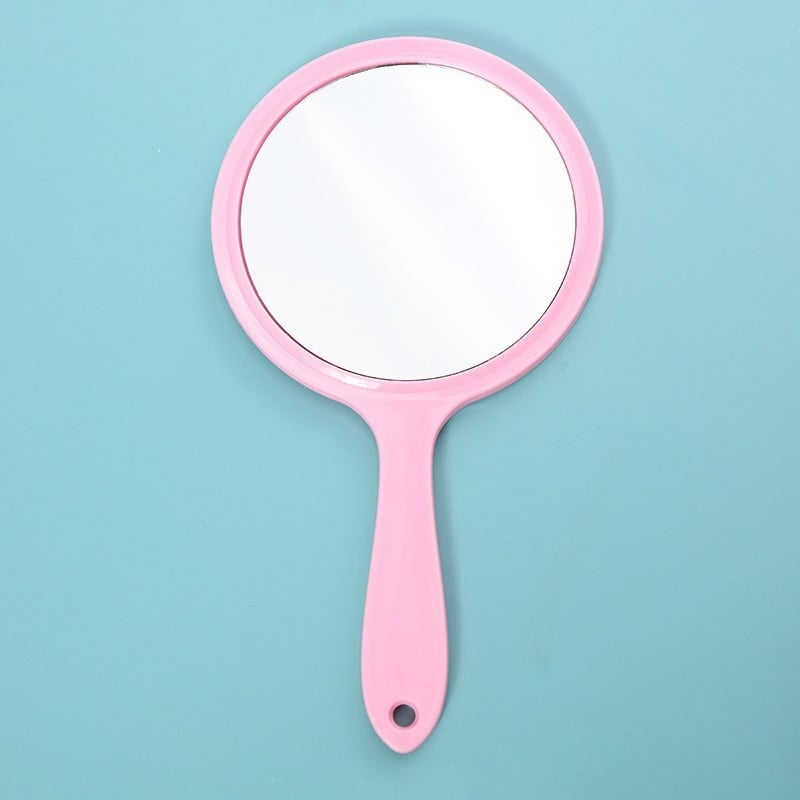 Καθρέφτης με λαβή, διπλής όψεως, με μεγεθυντικό φακό, φακός από αλουμίνιο, πλαίσιο PU/PS/PVC